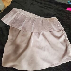 Halogen One Shoulder Top in Taupe Xl